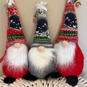 Seattle Seahawks Gnomes Set of 3 Seahawks Gnome Trio